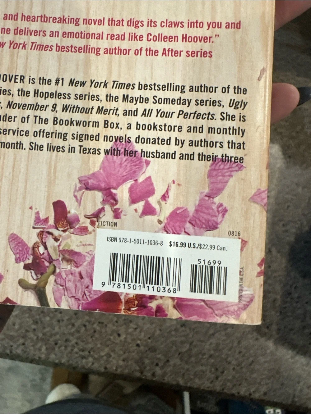 It Ends With Us - Pink Paperback Novel